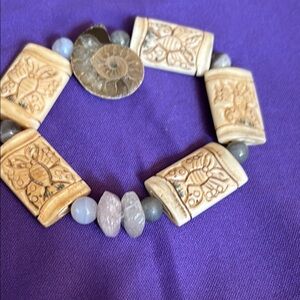 Elegant Tan Beaded Bracelet